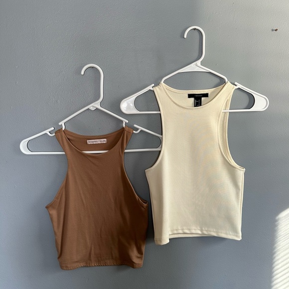 Mauve/Cream Halter Tops - Picture 1 of 1